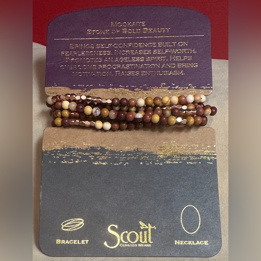 Scout Curated Wears, Mookaite, Semi Precious Gem Stone Necklace/Bracelet